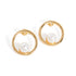 Gold Stud with Pearl Earrings